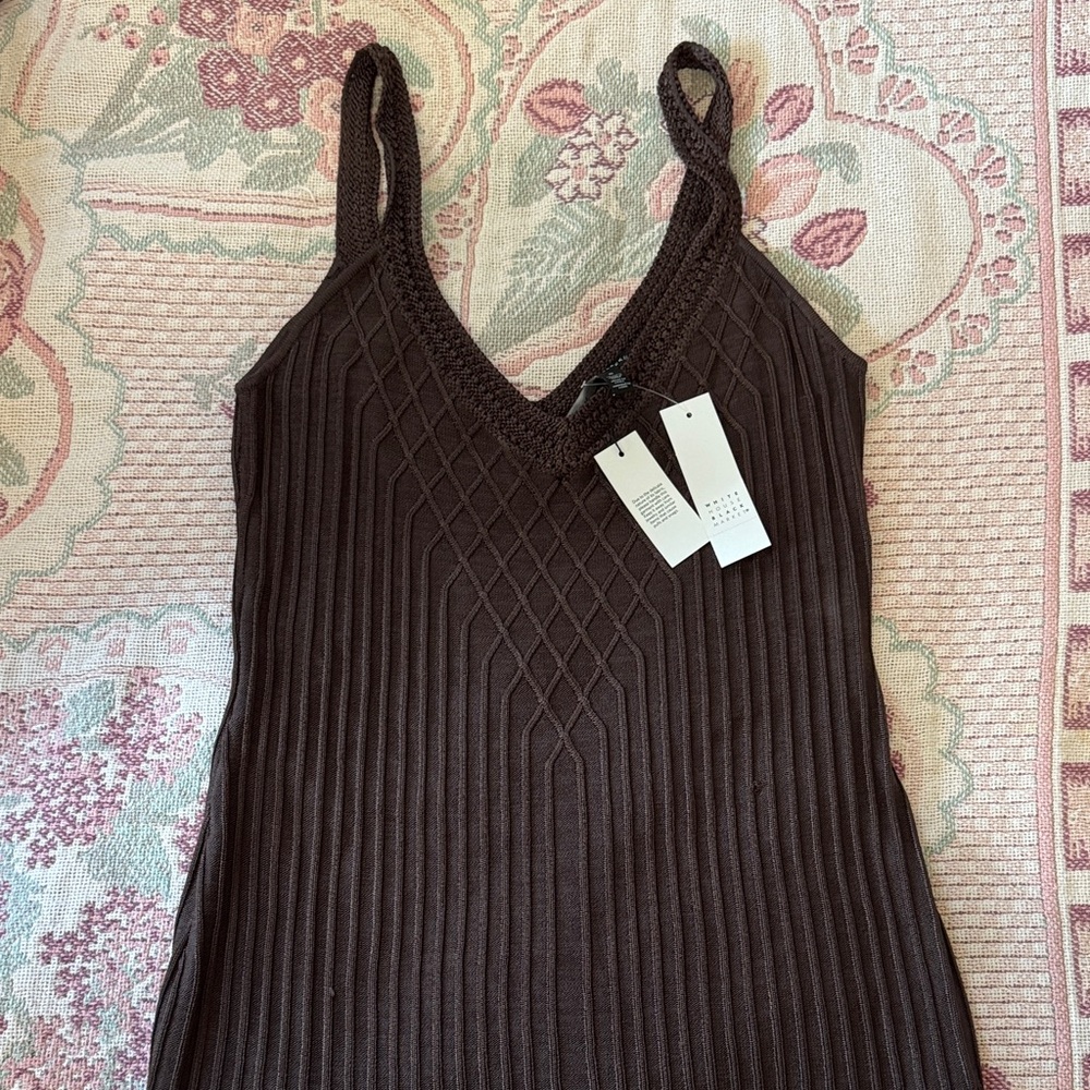 White House Black Market Dark Brown Camisole